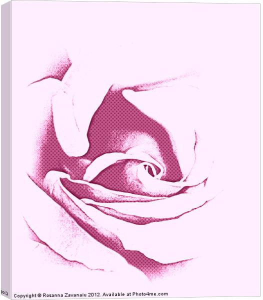 Purple Rose Sillouette. Canvas Print by Rosanna Zavanaiu