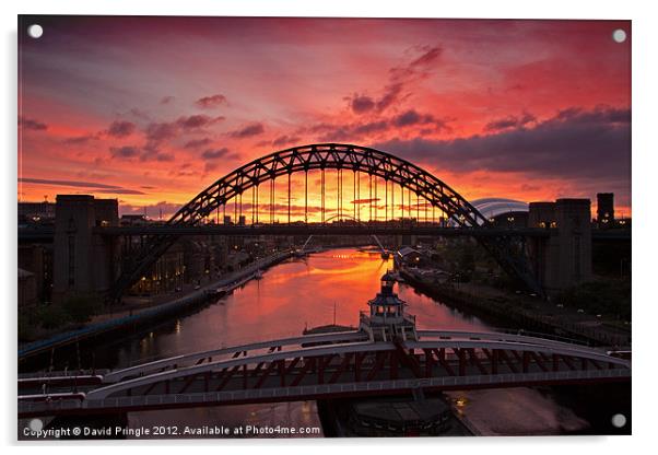 Tyne Bridge at Sunrise III Acrylic by David Pringle