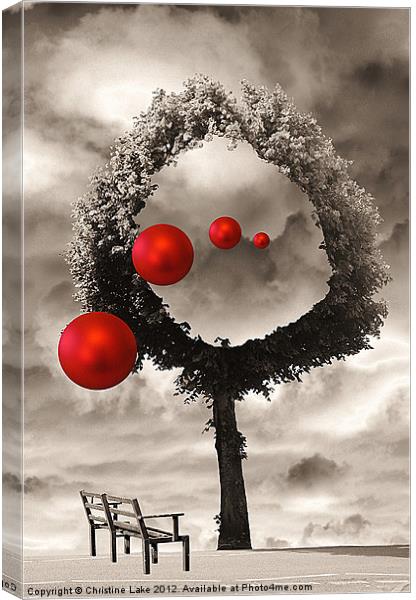 Bauble Entertainment Canvas Print by Christine Lake
