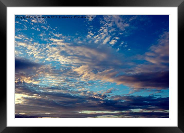 sky art Framed Mounted Print by allan somerville