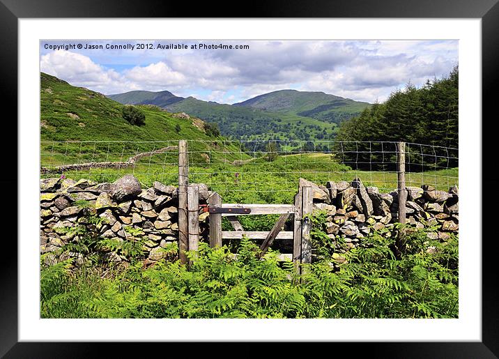 Cumbrian Gate Framed Mounted Print by Jason Connolly