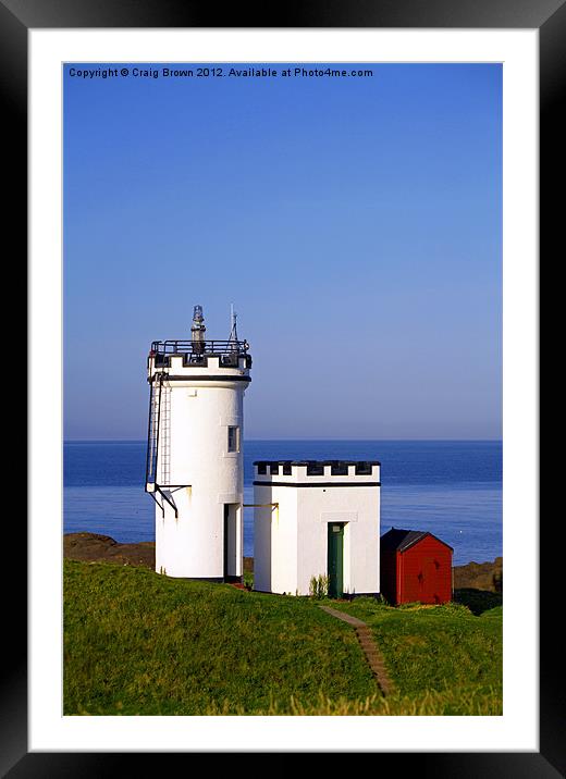 Elie Ness Lighthouse, Fife Framed Mounted Print by Craig Brown