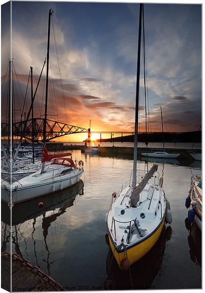 South Queensferry Harbour Canvas Print by Keith Thorburn EFIAP/b