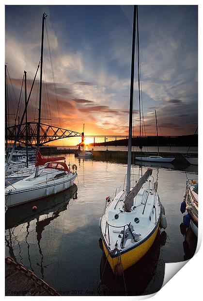 South Queensferry Harbour Print by Keith Thorburn EFIAP/b