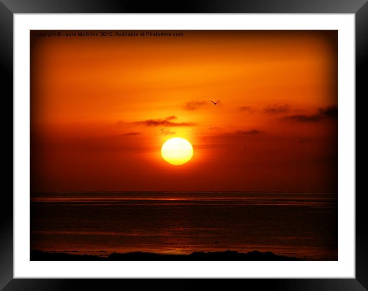 Sunrise at the Harbour Framed Mounted Print by Laura McGlinn Photog