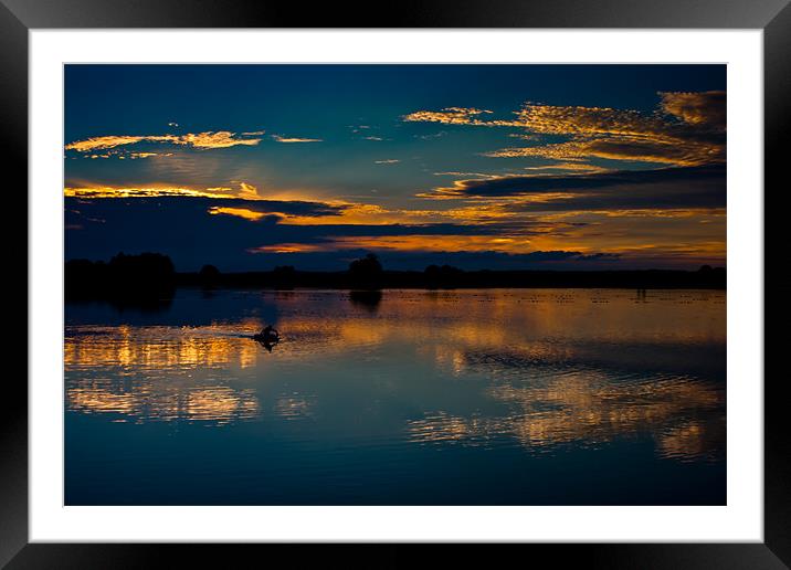 Canvas Dreamy Night Sunset Framed Mounted Print by Jack Jacovou Travellingjour