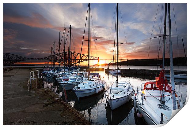 South Queensferry Harbour Print by Keith Thorburn EFIAP/b