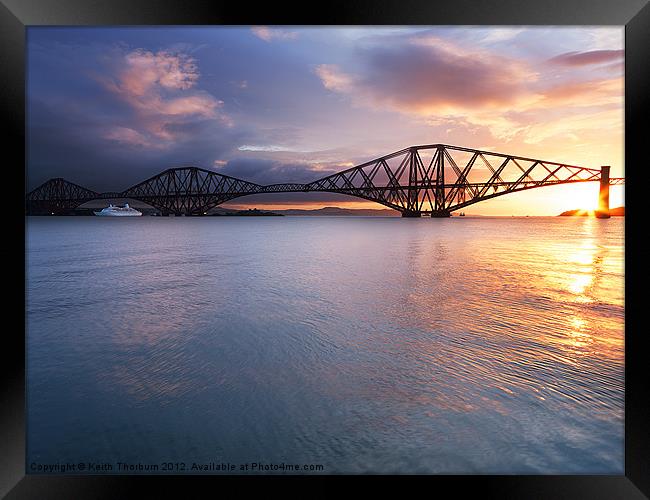 Sunrise over the Forth. Framed Print by Keith Thorburn EFIAP/b
