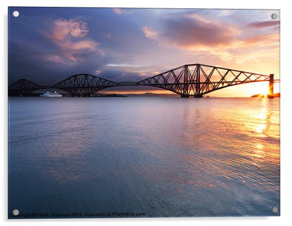 Sunrise over the Forth. Acrylic by Keith Thorburn EFIAP/b
