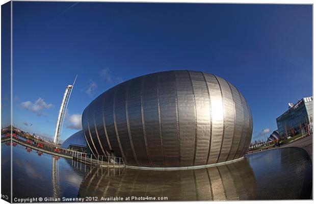 Glasgow Science Centre Canvas Print by Gillian Sweeney