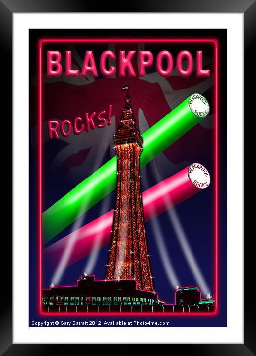 Blackpool Rocks Framed Mounted Print by Gary Barratt