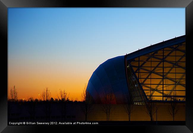 Glasgow Science Centre sunset Framed Print by Gillian Sweeney