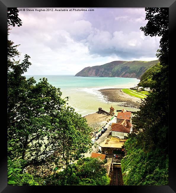 Looking back towards Lynmouth Framed Print by Steve Hughes