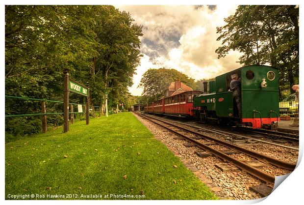 Woody Bay Station Print by Rob Hawkins