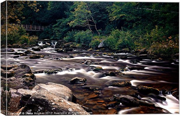 Watersmeet at Lynmouth North Devon Canvas Print by Steve Hughes