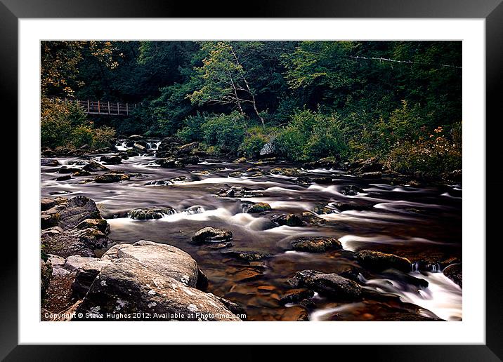Watersmeet at Lynmouth North Devon Framed Mounted Print by Steve Hughes