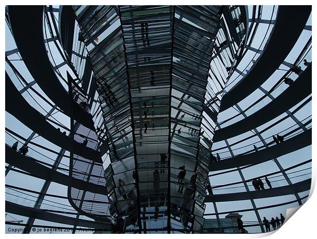 Reichstag dome Print by Jo Beerens