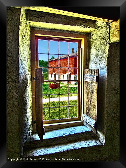 Stone Barn Window Framed Print by Mark Sellers