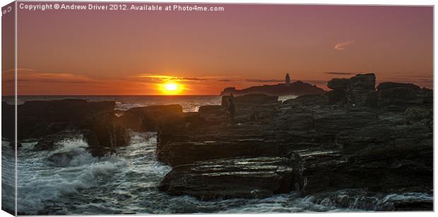 Fishing for sunset Canvas Print by Andrew Driver