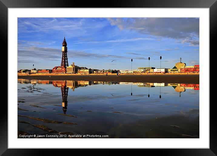 Reflections Of Blackpool Framed Mounted Print by Jason Connolly
