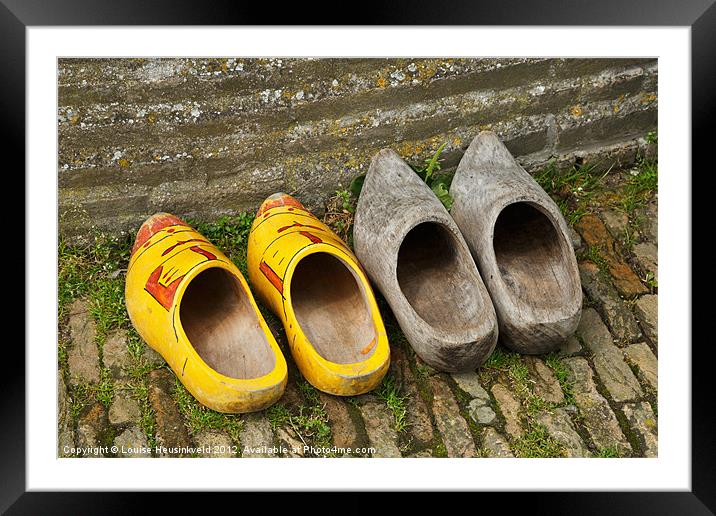 Wooden Shoes Framed Mounted Print by Louise Heusinkveld
