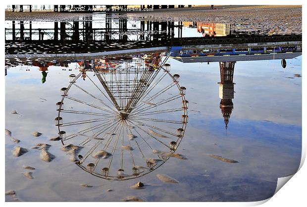 Central Pier Reflections Print by Jason Connolly