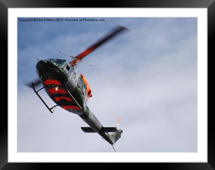 Army Helicopter ZK206 Framed Mounted Print by Sam Pattison