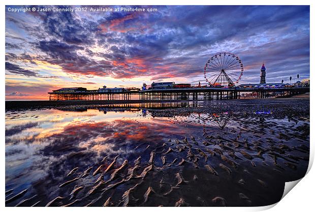 Blackpool Illuminates Print by Jason Connolly
