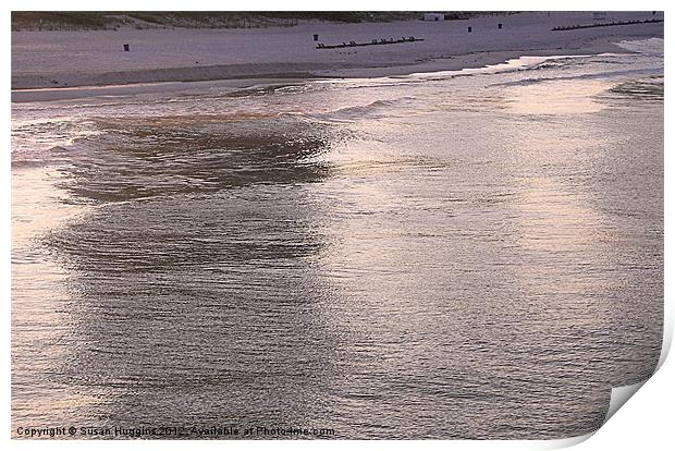 Rippled Glass Coast Print by Susan Medeiros