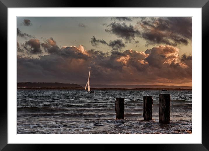 Sailing Dinghy Framed Mounted Print by Dave Wilkinson North Devon Ph