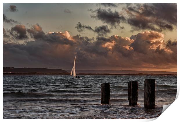 Sailing Dinghy Print by Dave Wilkinson North Devon Ph