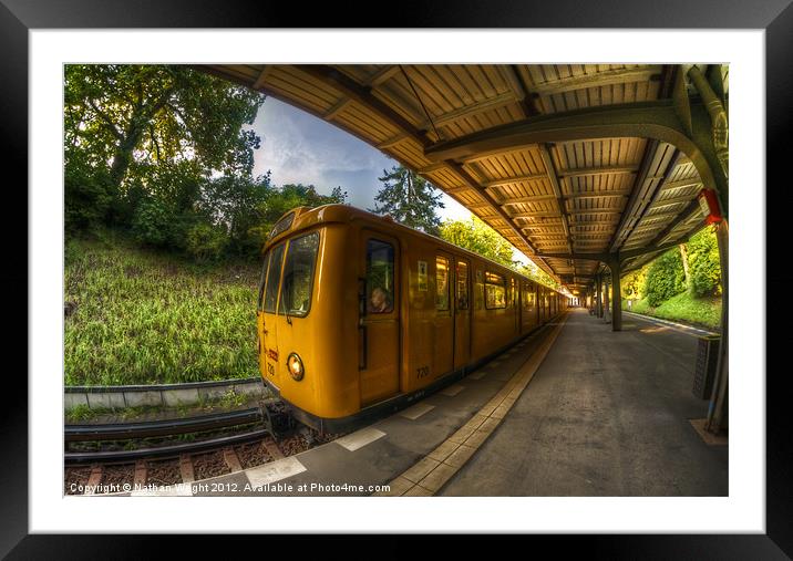 Summer eveing train. Framed Mounted Print by Nathan Wright