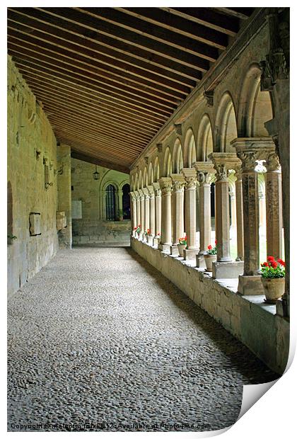 South Gallery Saint-Papoul Abbey. Print by malcolm fish