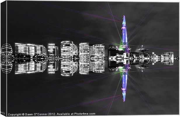 The Shard Lasers Canvas Print by Dawn O'Connor