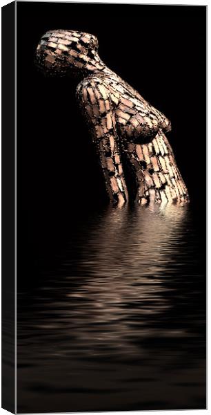 bronze woman of the sea Canvas Print by Heather Newton