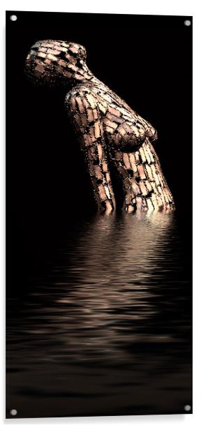 bronze woman of the sea Acrylic by Heather Newton