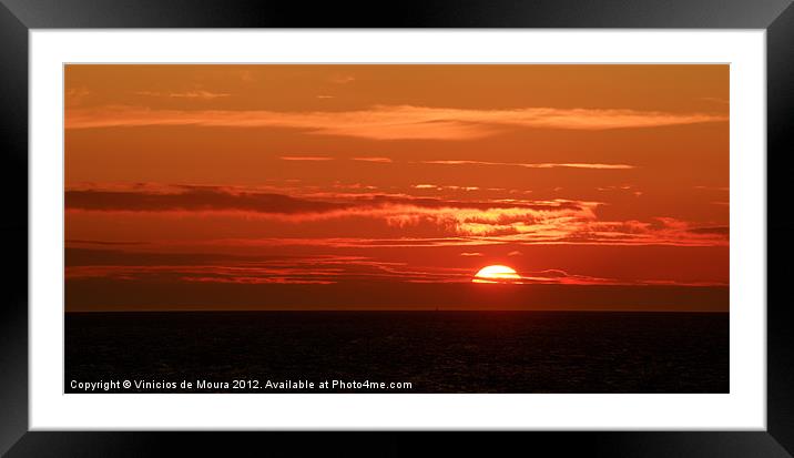 Woolacomb sunset Framed Mounted Print by Vinicios de Moura