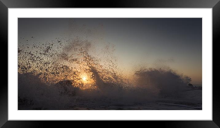Crashing through to Daybreak Framed Mounted Print by Simon Wrigglesworth