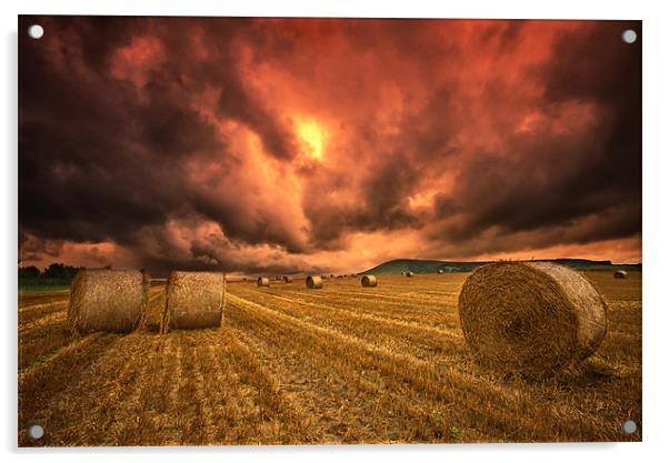 Foreboding sky Acrylic by mark leader