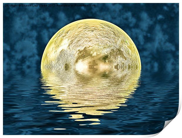Golden moon Print by Sharon Lisa Clarke