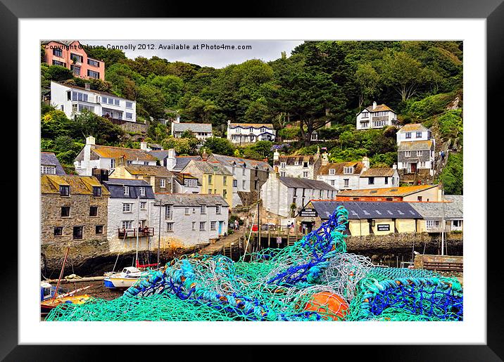 Polperro, Cornwall Framed Mounted Print by Jason Connolly