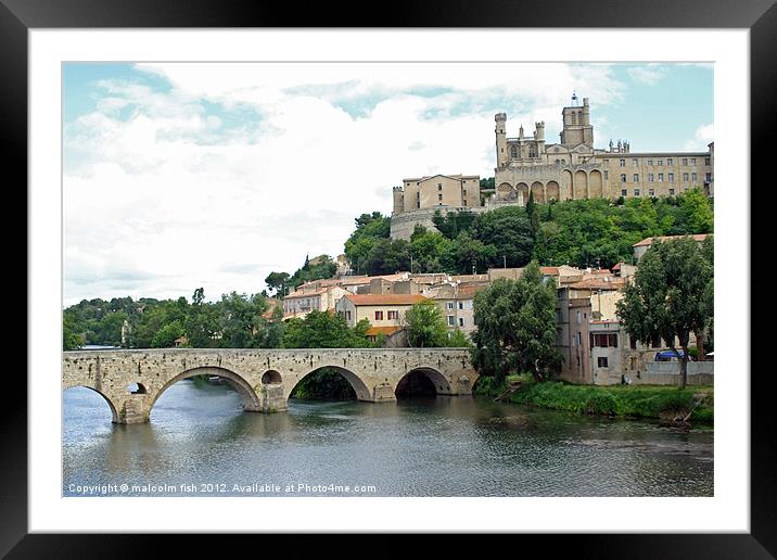 Béziers Framed Mounted Print by malcolm fish