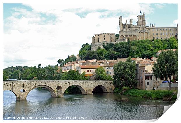 Béziers Print by malcolm fish