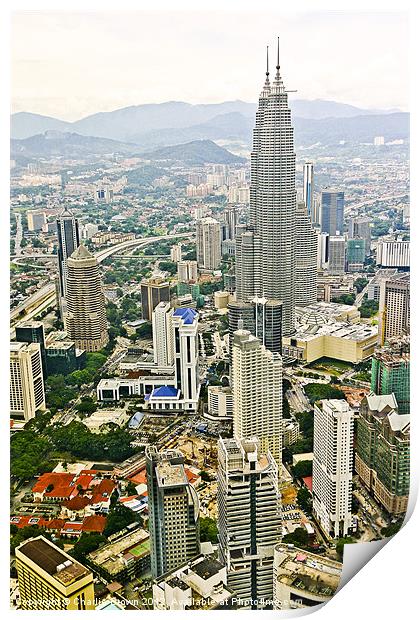 Kuala Lumpur Skyline Print by Ankor Light