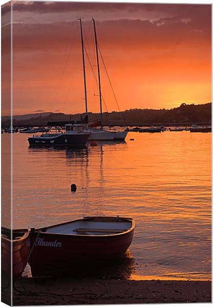 Teignmouth sunset 1 Canvas Print by kevin wise