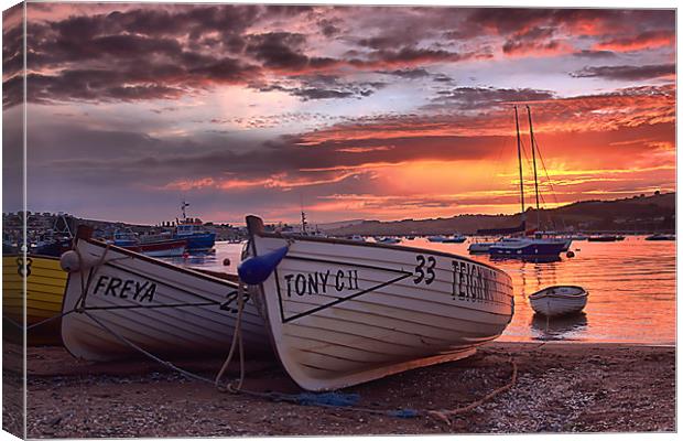 Teignmouth sunset 2 Canvas Print by kevin wise