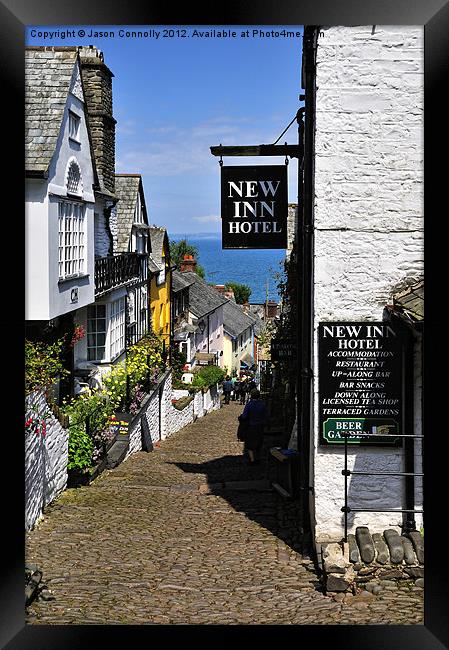 Streets Of Clovelly Framed Print by Jason Connolly