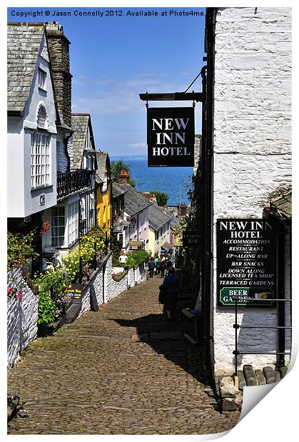 Streets Of Clovelly Print by Jason Connolly