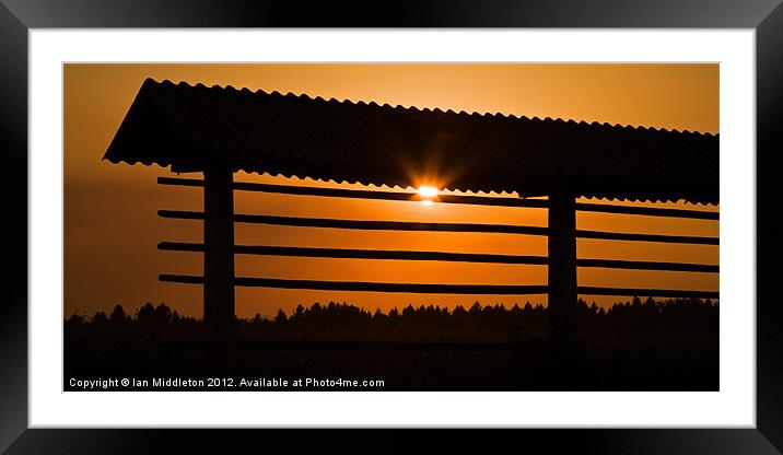 Rural sunset Framed Mounted Print by Ian Middleton