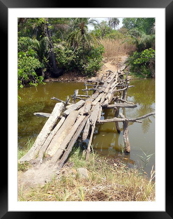 Gambian Footbridge Framed Mounted Print by Tony Murtagh